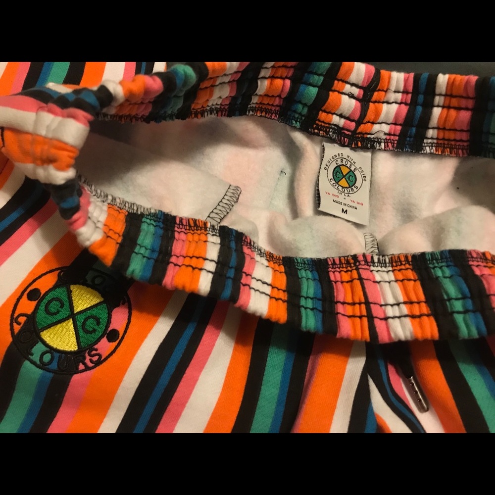 Cross Colours Striped Joggers - Picture 3 of 5